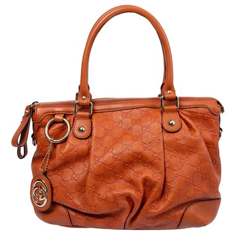 gucci pumpkin|GUCCI pumpkin orange Guccissima leather SUKEY MEDIUM .